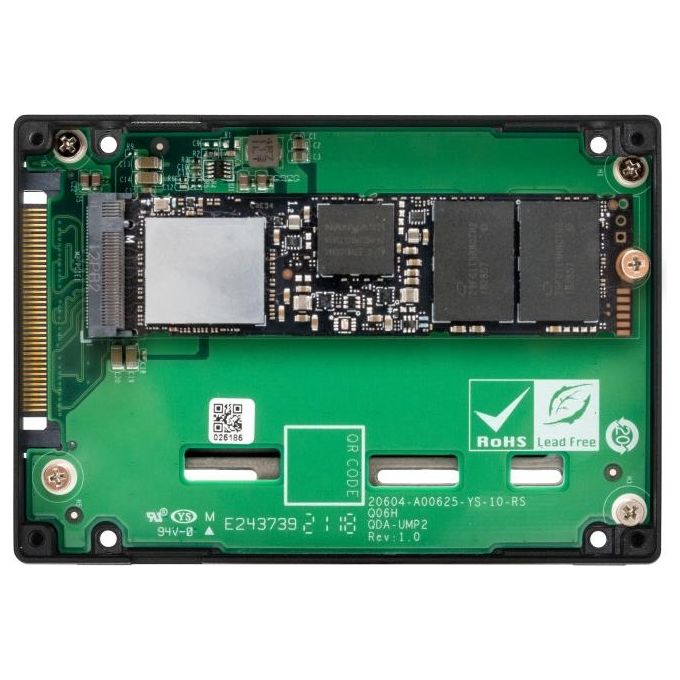 QNAP QDA-UMP4 Adattatore SSD M.2 PCIe 4.0 x4 NVMe a U.2 PCIe 4.0 x4 per PC e NAS colore Nero