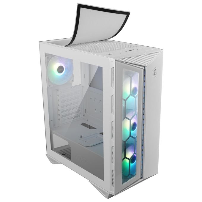 MSI MPG GUNGNIR 110R WHITE Case PC Midi Tower ATX 4 Ventole ARGB 120mm USB Type-C Vetro Temperato colore Bianco