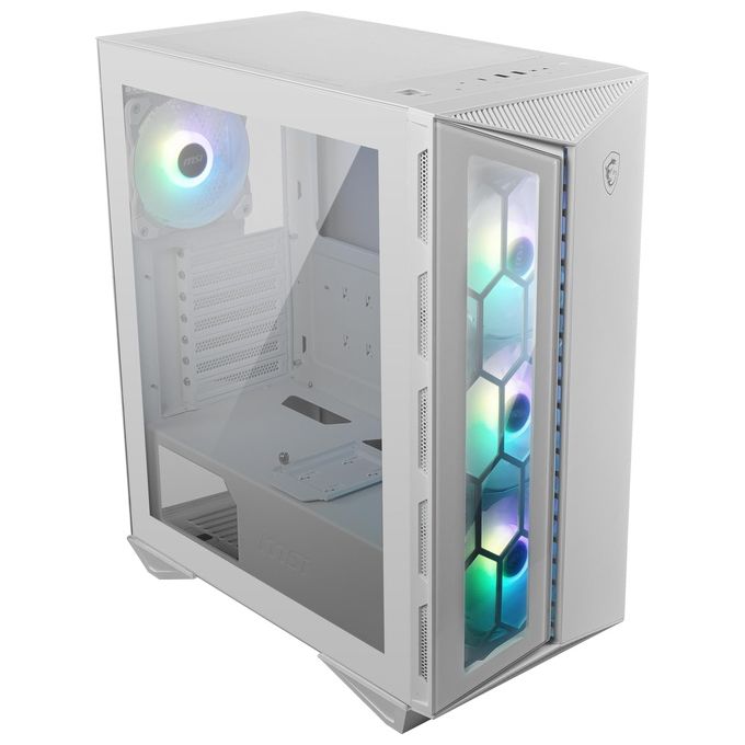 MSI MPG GUNGNIR 110R WHITE Case PC Midi Tower ATX 4 Ventole ARGB 120mm USB Type-C Vetro Temperato colore Bianco