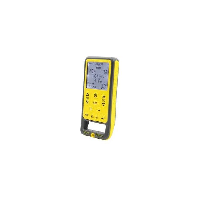 TensCare K00155 Sport Tens 2 Stimolatore Muscolare Elettronico 27 Programmi Batteria Ioni di Litio 3,7 V colore Grigio Giallo