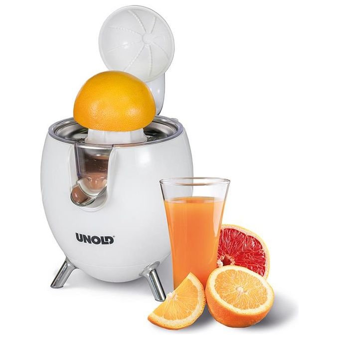 Unold 78130 Power Juicy Spremiagrumi 300 W con Due Coni per Agrumi Grandi e Piccoli Parti Lavabili in Lavastoviglie colore Bianco