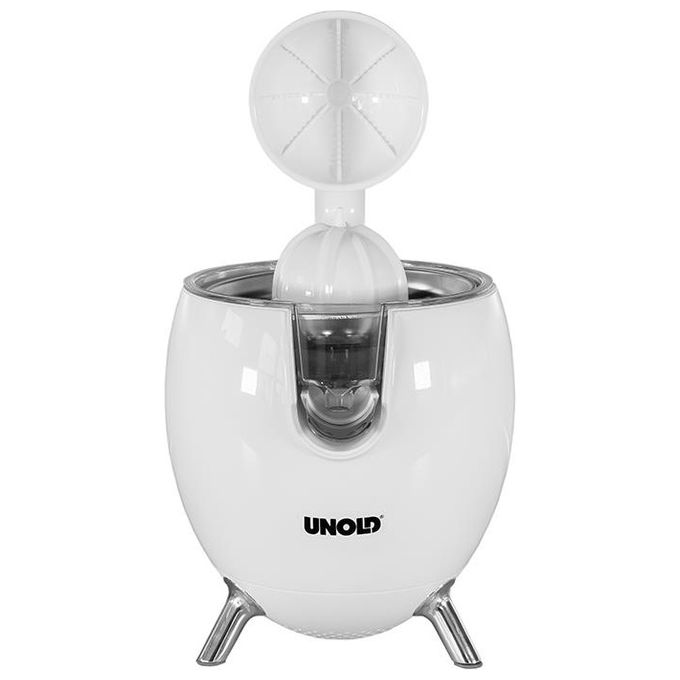 Unold 78130 Power Juicy Spremiagrumi 300 W con Due Coni per Agrumi Grandi e Piccoli Parti Lavabili in Lavastoviglie colore Bianco