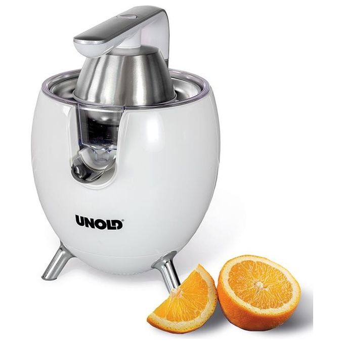 Unold 78130 Power Juicy Spremiagrumi 300 W con Due Coni per Agrumi Grandi e Piccoli Parti Lavabili in Lavastoviglie colore Bianco