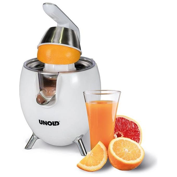 Unold 78130 Power Juicy Spremiagrumi 300 W con Due Coni per Agrumi Grandi e Piccoli Parti Lavabili in Lavastoviglie colore Bianco