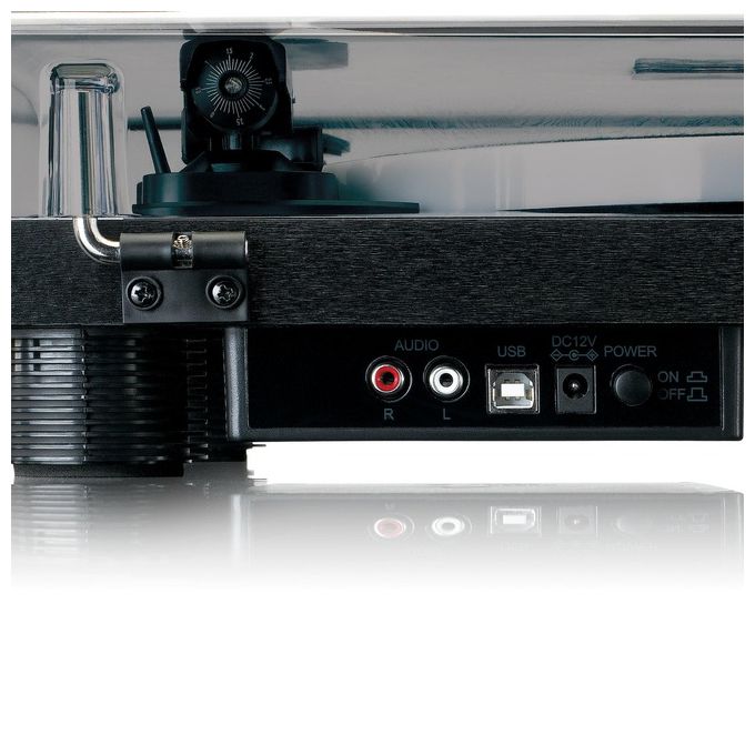Lenco LS-50LEDBK Giradischi con Altoparlanti Integrati 2x3 W USB Luci LED 33 45 78 rpm colore Nero