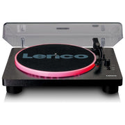 Lenco LS-50LEDBK Giradischi con Altoparlanti Integrati 2x3 W USB Luci LED 33 45 78 rpm colore Nero
