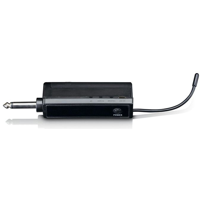 Lenco MCW-011BK Microfono Wireless con Ricevitore Jack 6,3 mm Portata 15 m Alimentazione 2 Batterie AA Frequenza 863,5 MHz colore Nero