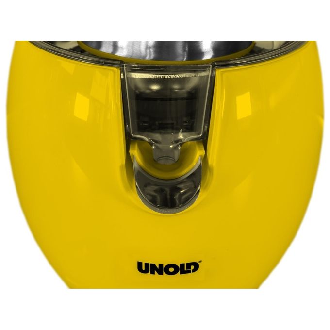 Unold 78132 Power Juicy Spremiagrumi manuale 1100 W con contenitore polpa e piedini antiscivolo colore Giallo