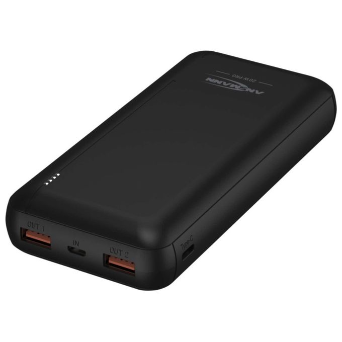 Ansmann 1700-0147 PB320PD Power bank 20000 mAh con Power Delivery 2 porte USB A 1 porta USB C colore Nero