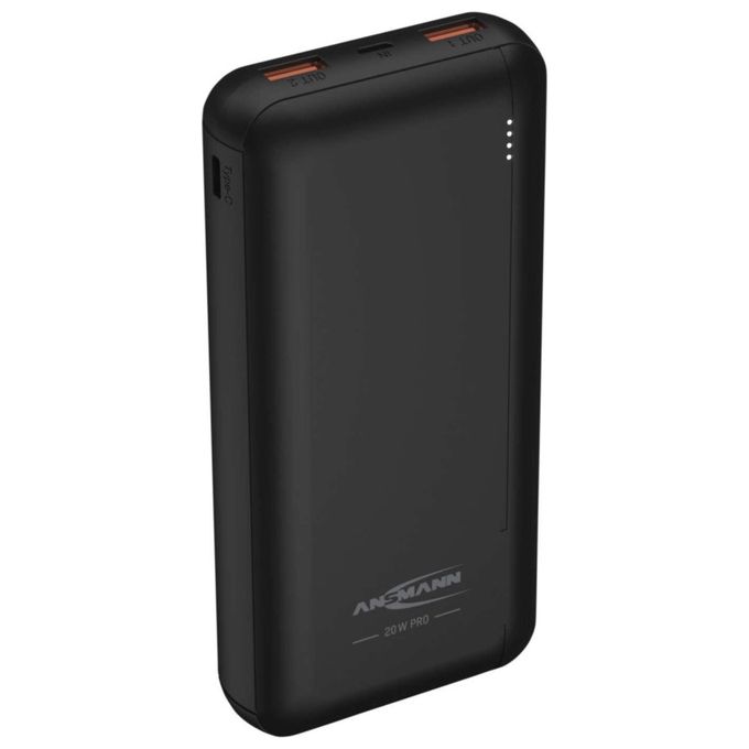 Ansmann 1700-0147 PB320PD Power bank 20000 mAh con Power Delivery 2 porte USB A 1 porta USB C colore Nero