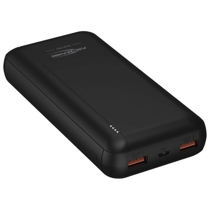 Ansmann 1700-0147 PB320PD Power bank 20000 mAh con Power Delivery 2 porte USB A 1 porta USB C colore Nero