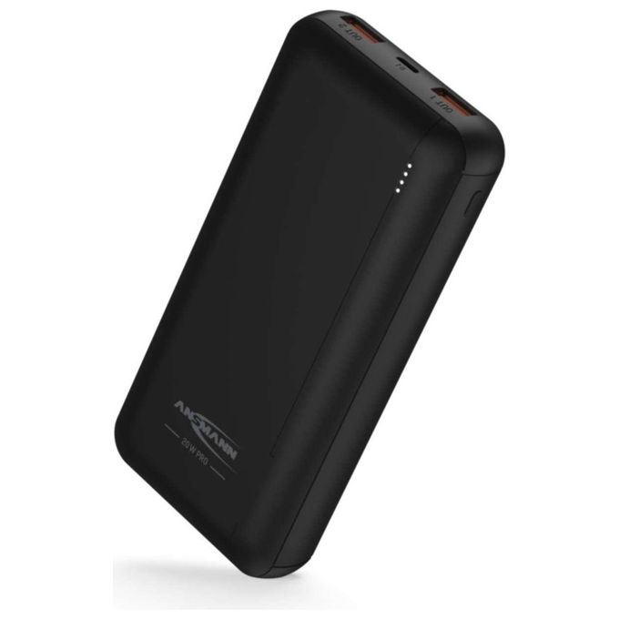 Ansmann 1700-0147 PB320PD Power bank 20000 mAh con Power Delivery 2 porte USB A 1 porta USB C colore Nero