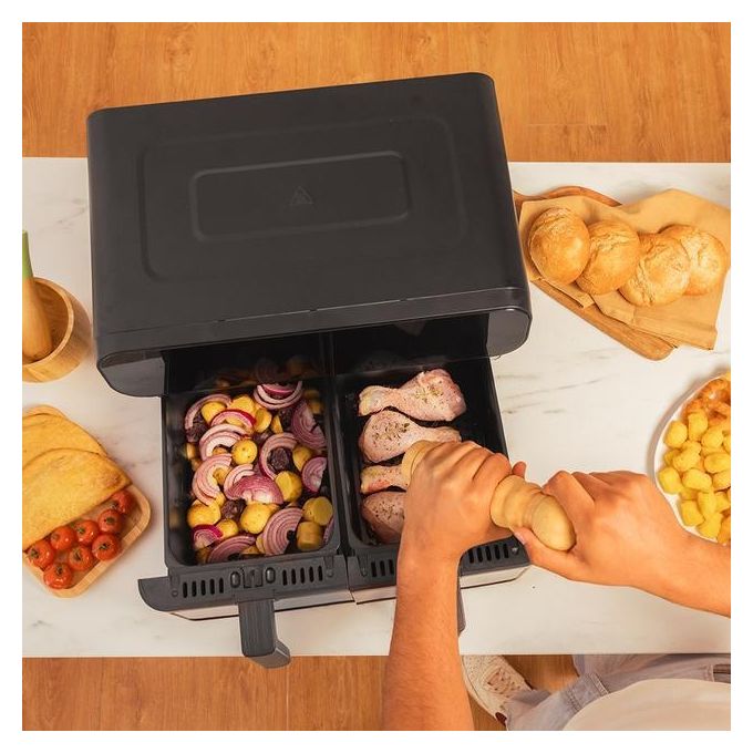 Cecotec 03489 Advance 9000 Friggitrice ad aria 9 L 2800 W 8 programmi Touch colore Nero Acciaio inox