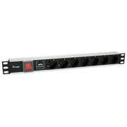 Equip Unita' di Distribuzione dell'Energia (PDU) 7 Prese Ac 1u Nero-Argento