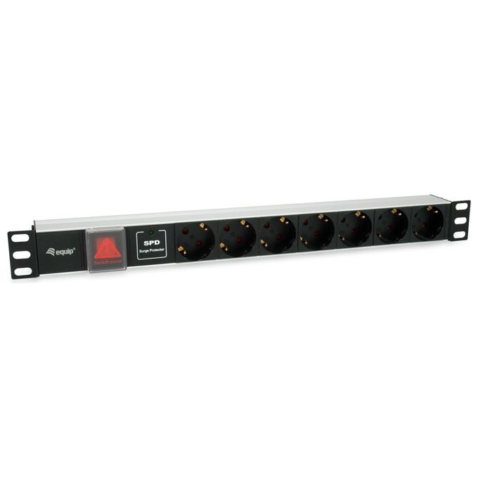 Equip Unita' di Distribuzione dell'Energia (PDU) 7 Prese Ac 1u Nero-Argento
