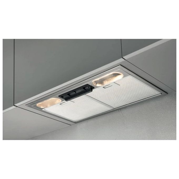 Silverline 1171.6.733.02 Cappa Incasso 60 cm 337 m³-h Classe D 61 dB Pulsanti colore Inox