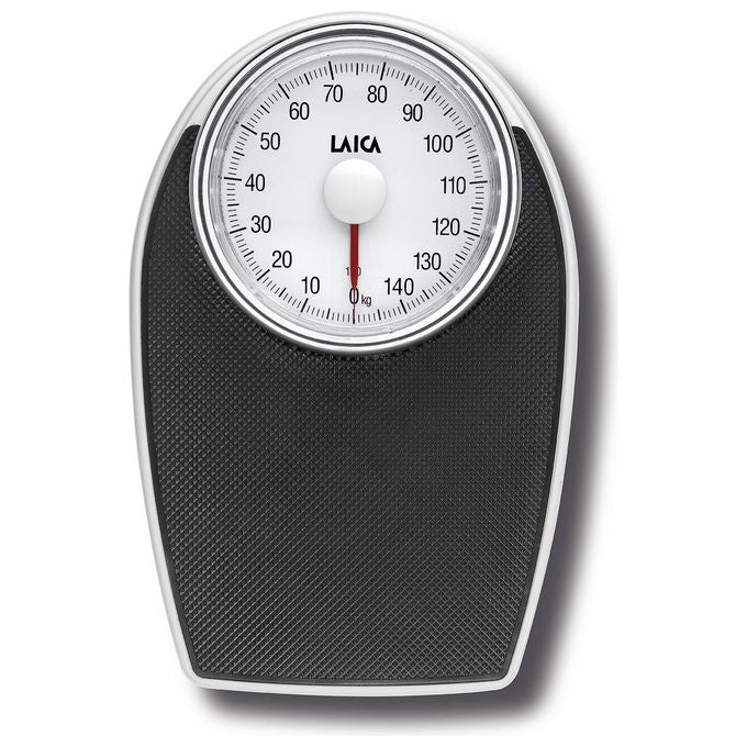 Laica PS2024 Bilancia Pesapersone Meccanica Analogica Portata 150 Kg Senza Batterie colore Bianco Nero