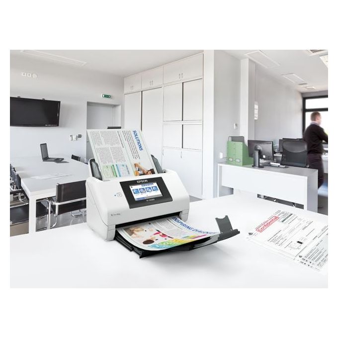 Epson B11B265401 WorkForce DS-790WN Scanner documentale a foglio con ADF fronte retro 100 fogli Wi-Fi Ethernet USB 3.0 touchscreen 10,9 cm colore Nero Bianco