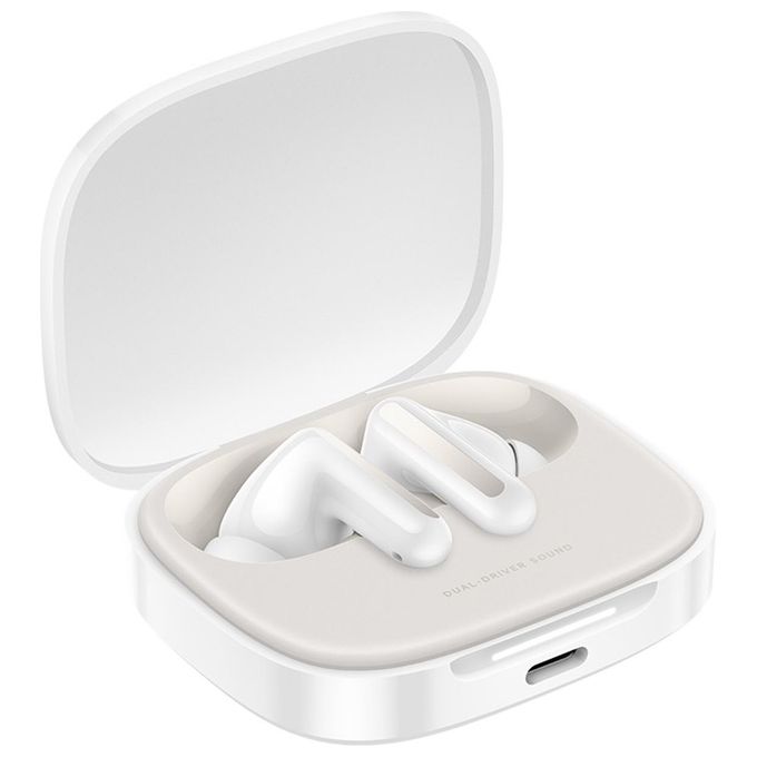 XIAOMI BHR9250GL Redmi Buds 6 Auricolari Wireless In-ear Cancellazione Attiva del Rumore 49dB Fino a 42h di Autonomia con Custodia Ricarica USB-C colore Bianco