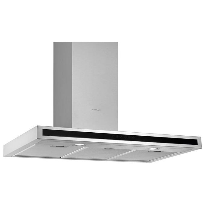 Silverline 3173.9.733.03 Cappa a Parete 90 cm 593 m³-h Classe A 69 dB Touch colore Nero Acciaio Inox