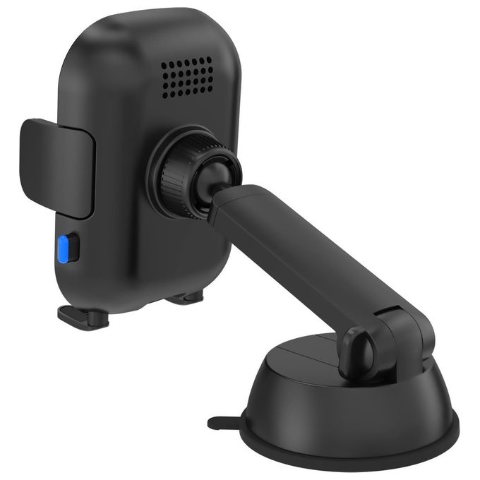 Celly MOUNTCHARGE15 Supporto Auto con Ricarica Wireless 15W Qi Rotazione 360° Smartphone fino a 6.9'' colore Nero