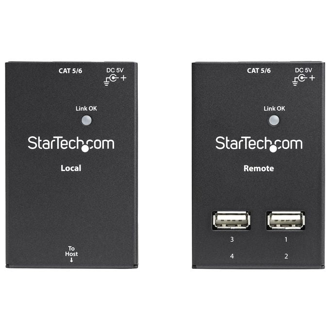 StarTech Prolunga-Extender USB 2.0 a 4 porte via Cat5 o Cat6 - Estensore USB2.0 via cavo Cat5-6 fino a 50m