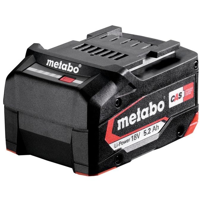 Metabo 625592000 Li-Power Batteria per Elettroutensile 18 V 5.2 Ah Li-Ion AIR COOLED colore Nero