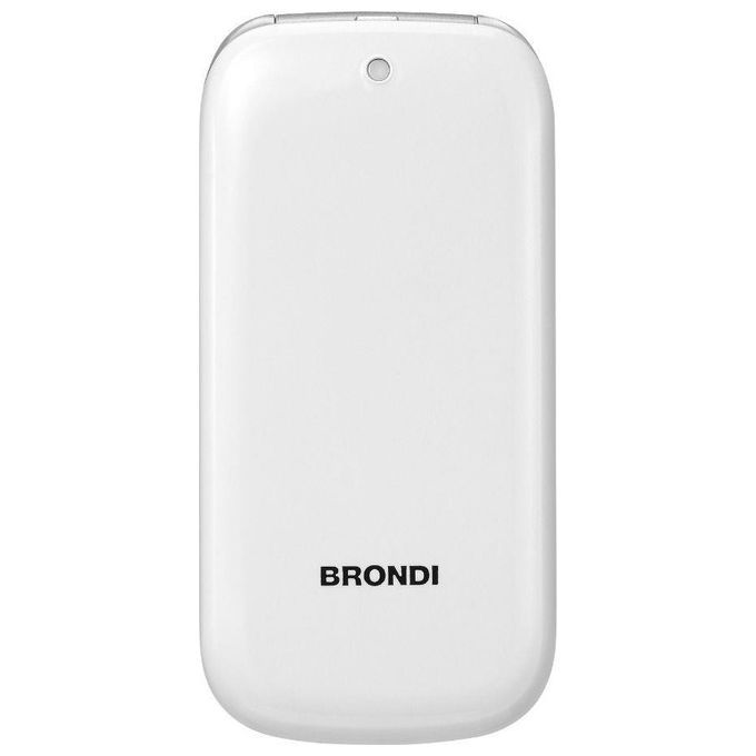 Brondi STONE+ Telefono Cellulare Basico Flip Attivo Dual SIM 2.4'' 1.3 MP Bluetooth MicroSD colore Bianco