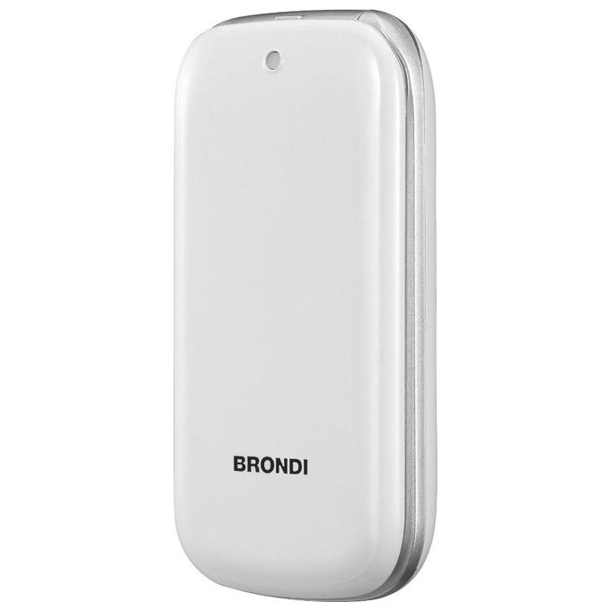Brondi STONE+ Telefono Cellulare Basico Flip Attivo Dual SIM 2.4'' 1.3 MP Bluetooth MicroSD colore Bianco