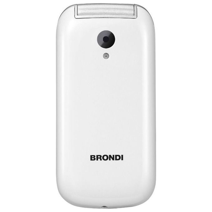 Brondi STONE+ Telefono Cellulare Basico Flip Attivo Dual SIM 2.4'' 1.3 MP Bluetooth MicroSD colore Bianco
