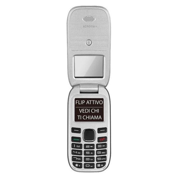 Brondi WINDOW+ Telefono Cellulare a Conchiglia Dual SIM 2G Display 1.77'' Bluetooth Radio FM colore Nero