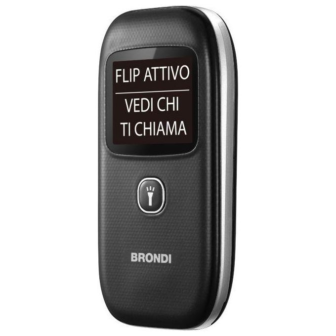 Brondi WINDOW+ Telefono Cellulare a Conchiglia Dual SIM 2G Display 1.77'' Bluetooth Radio FM colore Nero