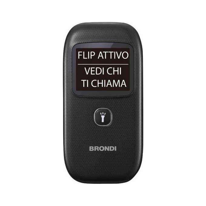 Brondi WINDOW+ Telefono Cellulare a Conchiglia Dual SIM 2G Display 1.77'' Bluetooth Radio FM colore Nero