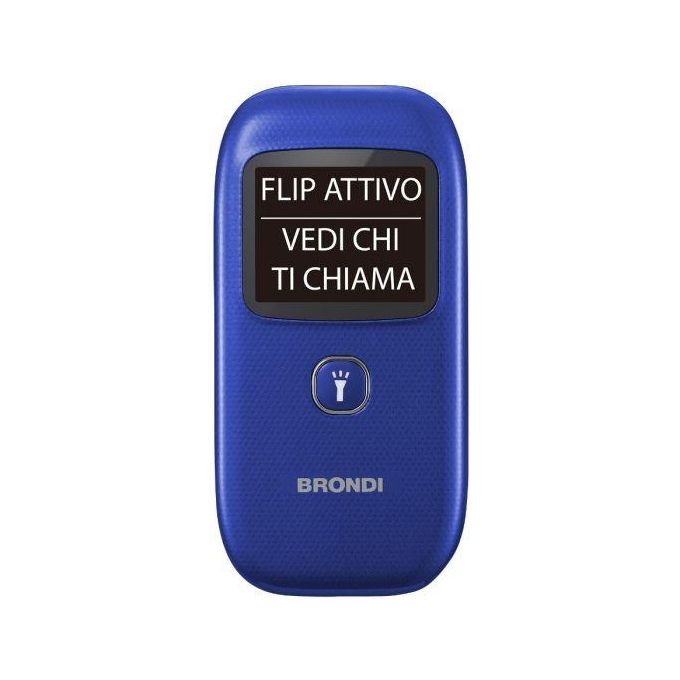 Brondi 10278092 Window+ Telefono Cellulare a Conchiglia Flip Attivo Dual SIM Display 1.77'' 1.3 MP colore Blu