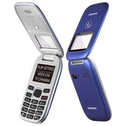 Brondi 10278092 Window+ Telefono Cellulare a Conchiglia Flip Attivo Dual SIM Display 1.77'' 1.3 MP colore Blu