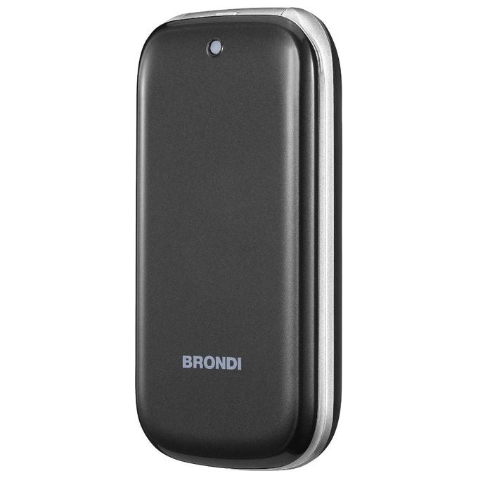Brondi 10278080 Stone+ Cellulare a Conchiglia Flip Attivo Dual SIM Display 2.4'' Fotocamera 1.3 MP GSM Quad Band colore Nero