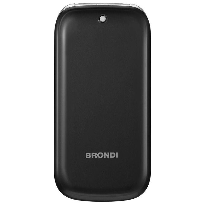 Brondi 10278080 Stone+ Cellulare a Conchiglia Flip Attivo Dual SIM Display 2.4'' Fotocamera 1.3 MP GSM Quad Band colore Nero