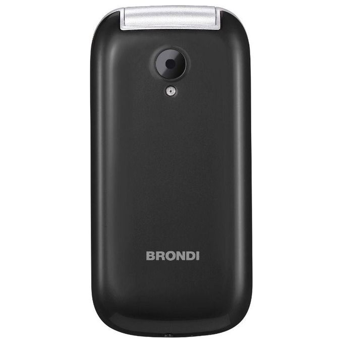 Brondi 10278080 Stone+ Cellulare a Conchiglia Flip Attivo Dual SIM Display 2.4'' Fotocamera 1.3 MP GSM Quad Band colore Nero