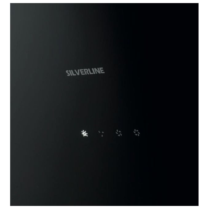 Silverline 3457 SOHO Cappa aspirante a parete 90 cm 627 m³-h Classe A 61 dB Touch colore Nero