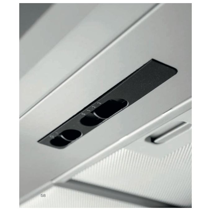 Silverline 3129 INSIDE 1 Cappa Sottopensile Integrata 60 cm 465 m³-h Classe C 64 dB Tiro a effetto colore Inox