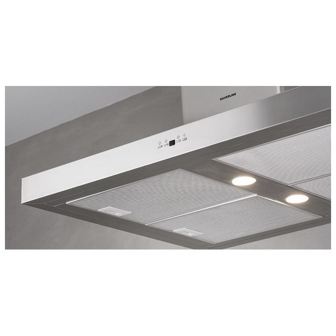 Silverline 4110.9.733.02 Drop Control Cappa a isola 90 cm 636 m³-h Classe C 68 dB Touch colore Inox