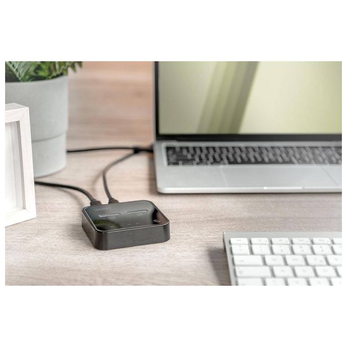 DIGITUS DA-71545 Stazione di Docking Dual M.2 NVMe SSD USB-C 3.2 Gen 2 fino a 10 Gbps Clonazione Offline colore Nero