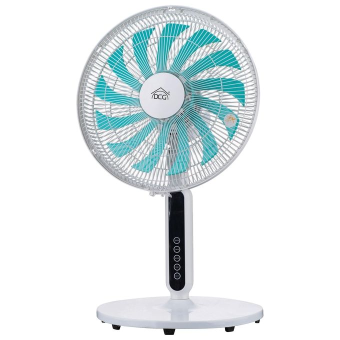 DCG Ventilatore a Piantana 13 Pale da 40cm con Funzione Oscillante e Design Elegante per Comfort Estivo