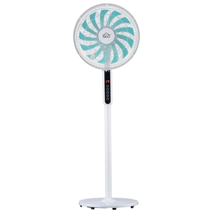 DCG Ventilatore a Piantana 13 Pale da 40cm con Funzione Oscillante e Design Elegante per Comfort Estivo