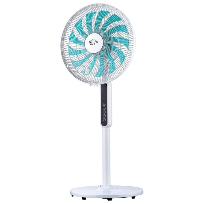 DCG Ventilatore a Piantana 13 Pale da 40cm con Funzione Oscillante e Design Elegante per Comfort Estivo