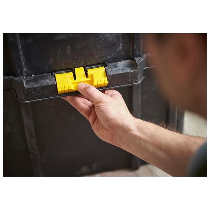 Stanley STST83319-1 Carrello Portautensili Modulare 3 in 1 80 L 45 Kg Maniglia Telescopica Ruote 7'' colore Nero