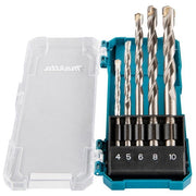 Makita D-72877 Set di 5 Punte per Trapano TCT-Set 4-10mm