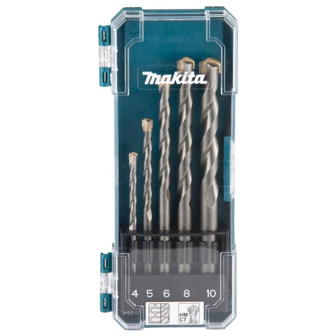 Makita D-72877 Set di 5 Punte per Trapano TCT-Set 4-10mm