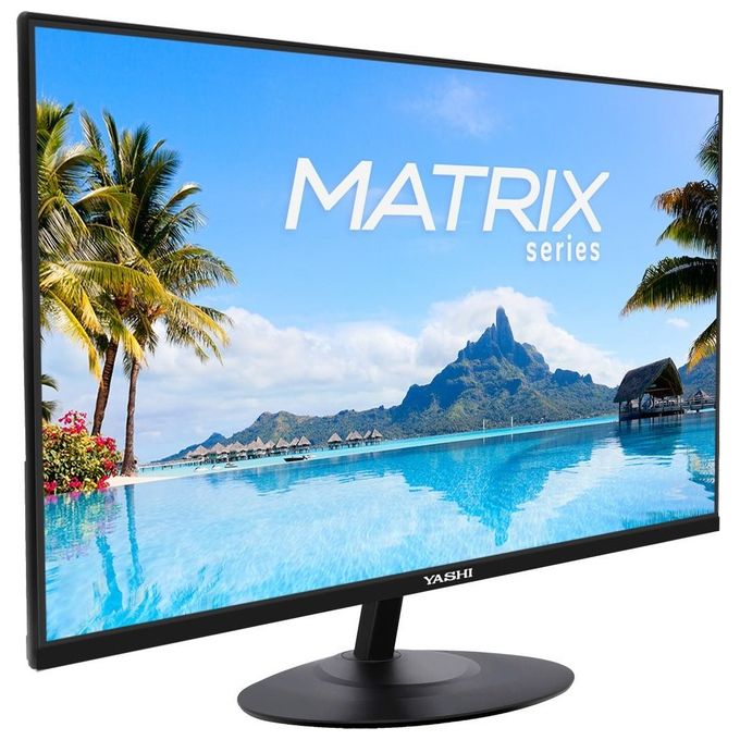 Yashi YZ2469 Matrix Monitor PC 23,8'' IPS Full HD 1920x1080 75Hz 1ms 300 cd-m² HDMI VGA Altoparlanti colore Nero