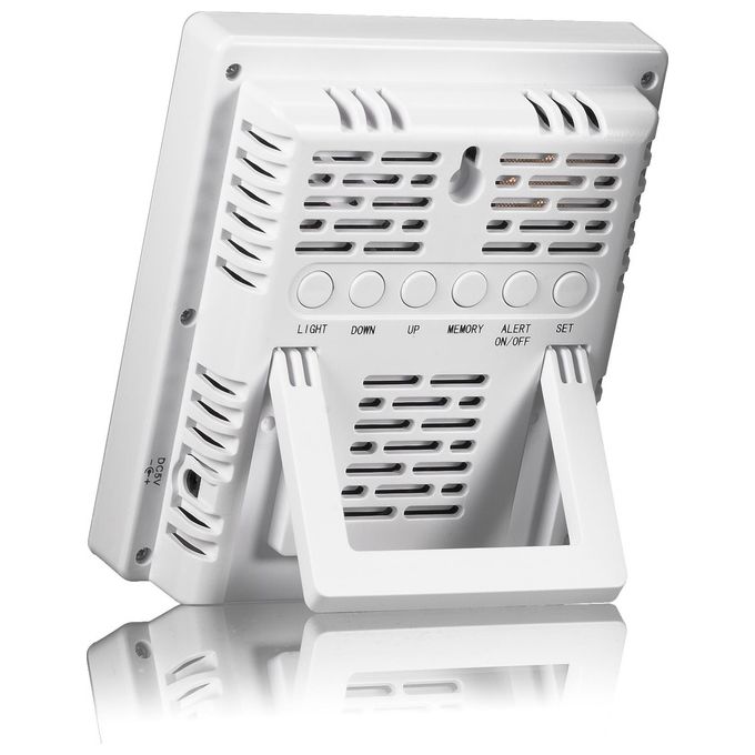 Bresser Optics 7004020GYE000 Monitor Qualita' dell'Aria CO2 con Semaforo Display LCD a Colori Misurazione Temperatura e Umidita' colore Bianco
